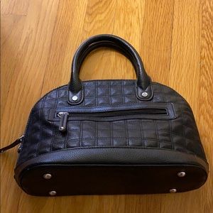 Black quilted satchel